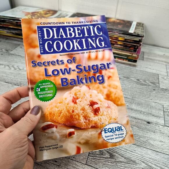 Diabetic Cooking Secrets Low-Sugar Baking Magazine Cookbook Booklet EQUAL 2004 - Picture 1 of 11
